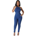 Denim Blue Jumpsuit | TopLine Royalty Boutique