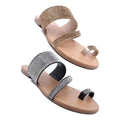 Lexi Rhinestone Toe Ring Sandal | TopLine Royalty Boutique