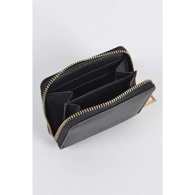 Black/Gold Mini Faux Wallet Purse | TopLine Royalty Boutique