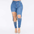 Plus Size High Waist Gold Chain Skinny Jeans | TopLine Royalty Boutique