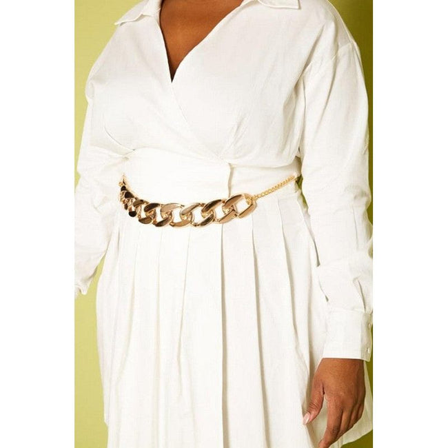 Plus Size Pleated Fit & Flare Mini Dress | TopLine Royalty Boutique